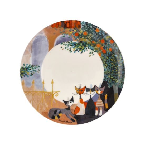 Plate dessert R. Wachtmeister - Tempi felici, 23 / 23 / 2 cm, Fine Bone China, Cats Goebel
