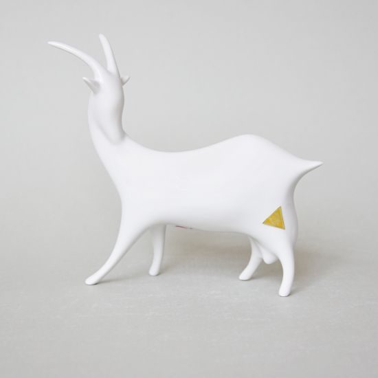 Goat 18,5 x 6,5 x 17,5 cm, Porcelain Figures Duchcov