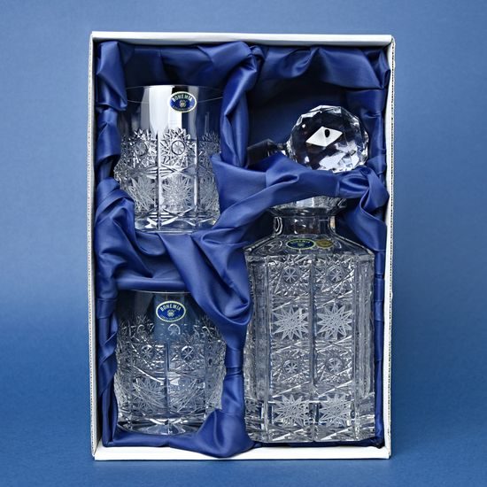 Whisky set - 500PK, 1+2 pcs., 800 ml + 2x 330 ml, Crystal Bohemia