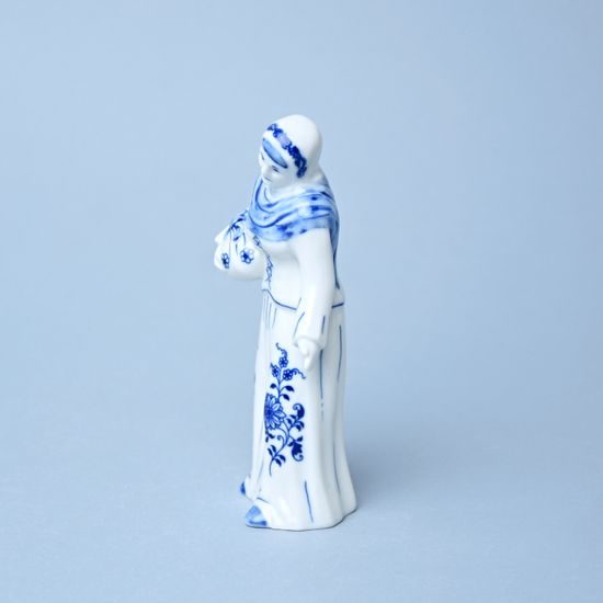 Stařenka s uzlíčkem, 15,5 cm, porcelánové figurky, Cibulák, originální z Dubí
