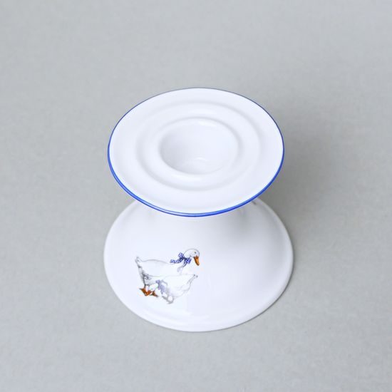 Svícen 1991 bez ouška 6 cm, husy, Český porcelán a.s.