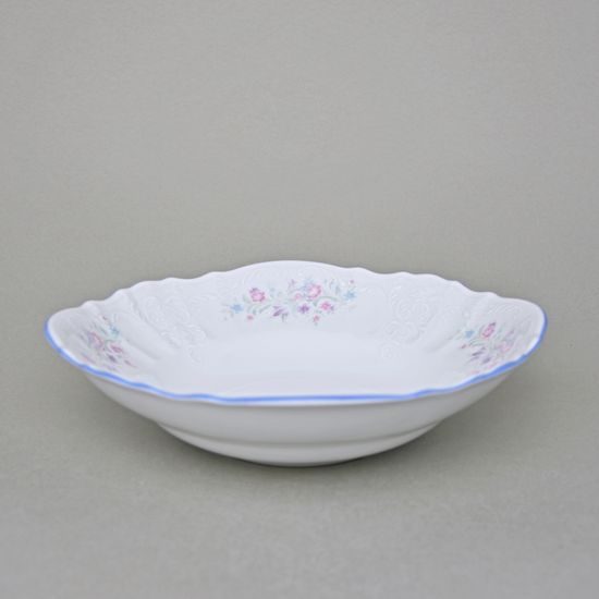 Mísa 25 cm, Thun 1794, karlovarský porcelán, BERNADOTTE modro-růžové kytičky
