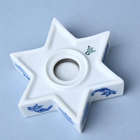 Candle holder Star 9 x 2,2 cm, Original Blue Onion Pattern