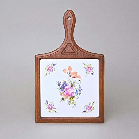 Kitchen board big 28 x 17,5 cm, Meissen rose decor