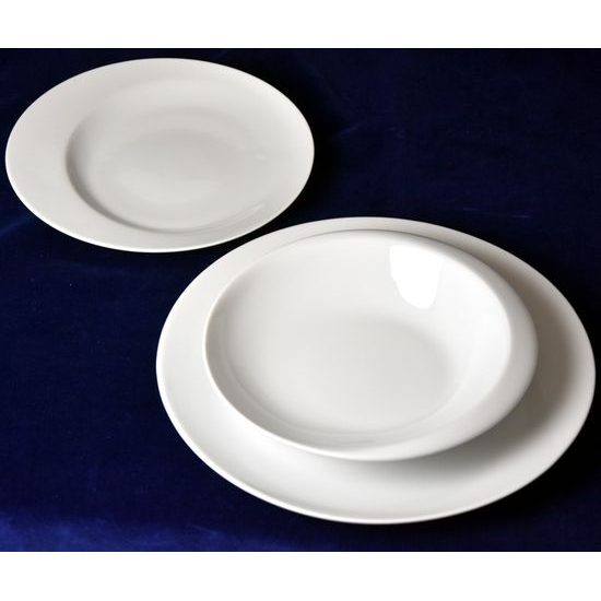 Plate set for 6 persons, Thun 1794, Carlsbad porcelain, FUTURE white