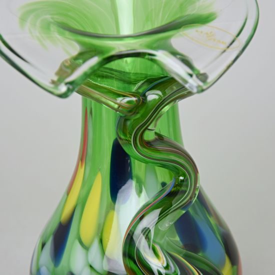 Váza hutní sklo Secese malá 210 mm, GLASSTAR Nehačovice