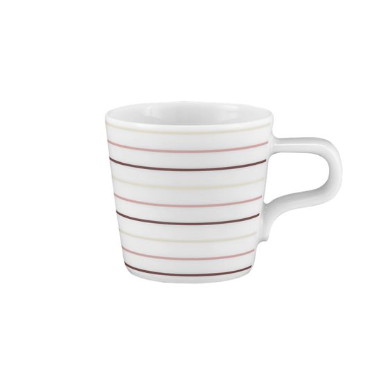 Espresso cup and saucer, No Limits 24943 Cream Lines, Seltmann Porcelain