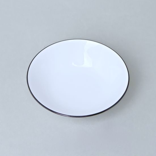 Bowl 13 cm, Jana (Angelika) black line, Thun 1794, karlovarský porcelán