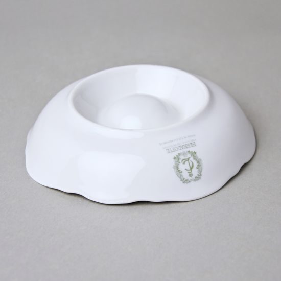 Egg cup (plate) 12,5 cm, Thun 1794 Carlsbad Porcelain, BERNADOTTE hazenka