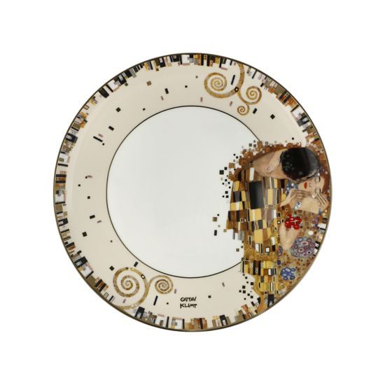 Plate flat Gustav Klimt - The Kiss, 23 cm, Fine Bone China, Goebel