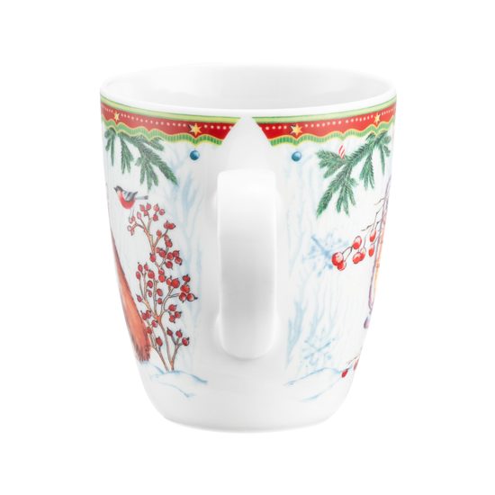 Mug 0,4 l, Wild animals in winter forest, Seltmann porcelain