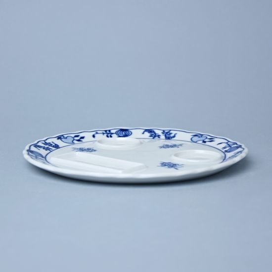 Podnos kulatý bez otvoru 21 cm (sypátka+párátník), Cibulák, originální z Dubí