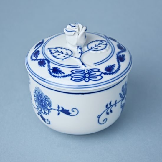 Sugar bowl 0,20 l, lid with hole for spoon, Original Blue Onion pattern