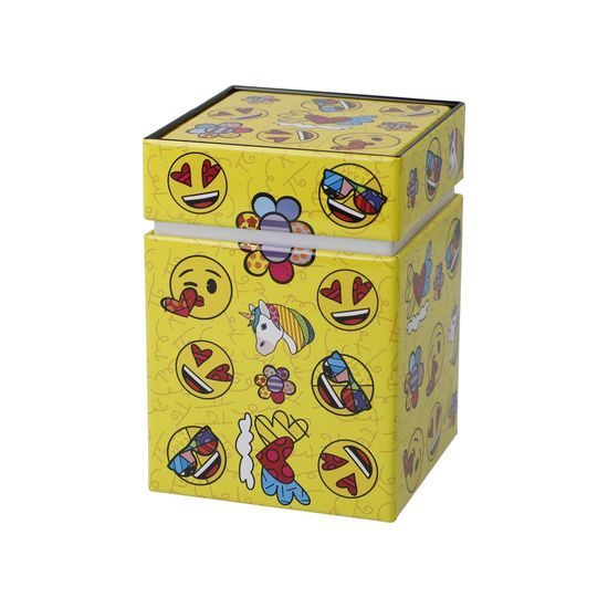 Dvě plechové dózy na čaj Alwyas Happy + Summer feelings, 7,5 x 7,5 x 11 cm, R. Britto, Goebel