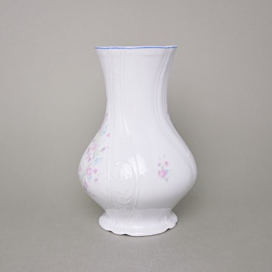 Vase 23 cm, Thun 1794 Carlsbad porcelain, BERNADOTTE blue-pink flowers