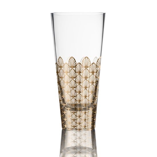 Vase First Gold 26cm 12 / 12 / 26cm, glass, Goebel