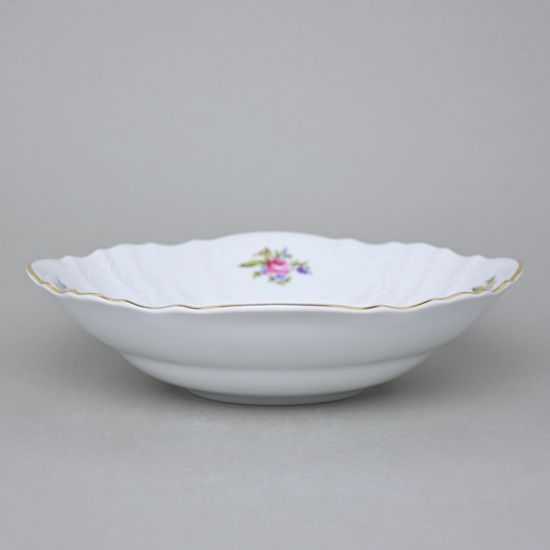 Bowl deep 25 cm, Thun 1794 Carlsbad porcelain, BERNADOTTE Meissen Rose