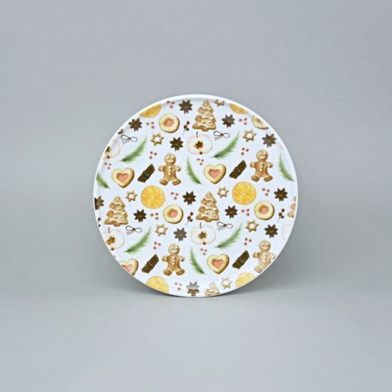 Plate dessert 20 cm Optimo, Gingerbread and orange, G. Benedikt 1882