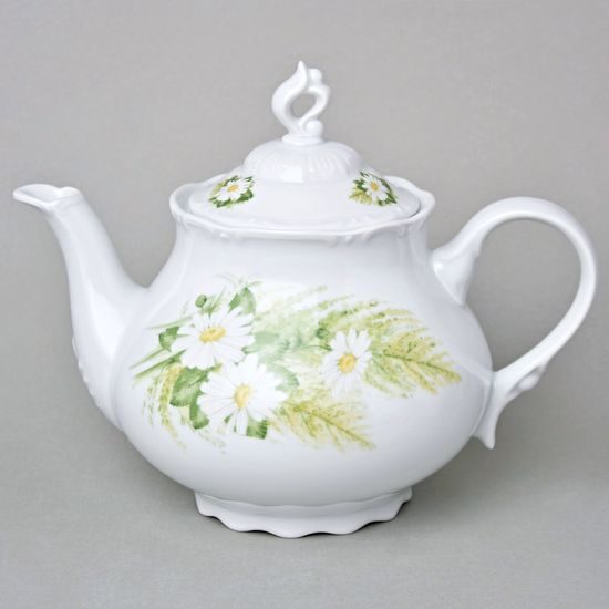 Víčko ke konvici 1,2 l čajové, Thun 1794, karlovarský porcelán, CONSTANCE 80262 kopretiny