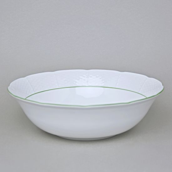 7047703: Bowl 24 cm, Thun 1794, karlovarský porcelán, NATÁLIE light green lines