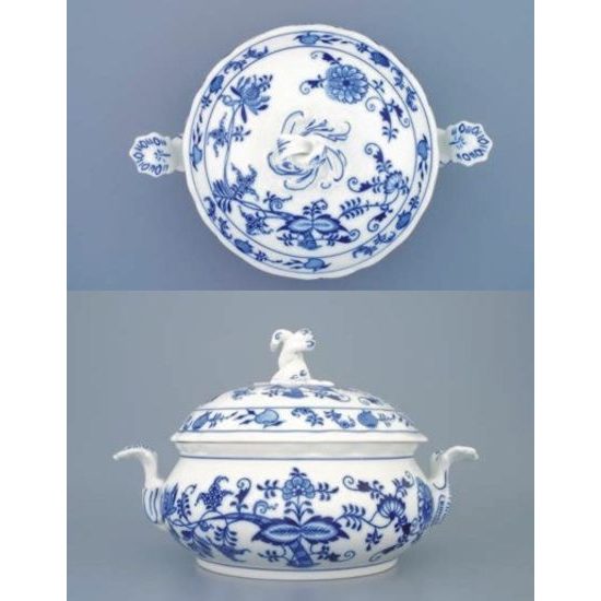 Soup / vegetable tureen 2,00 l, lid with hole for laddle, Original Blue Onion pattern