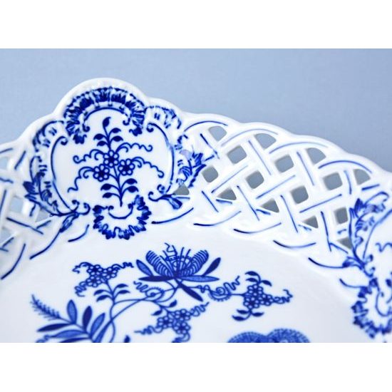 Dish square perforated 21 cm, Original Blue Onion Pattern