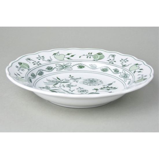 Plate deep 21 cm, Original Green Onion pattern