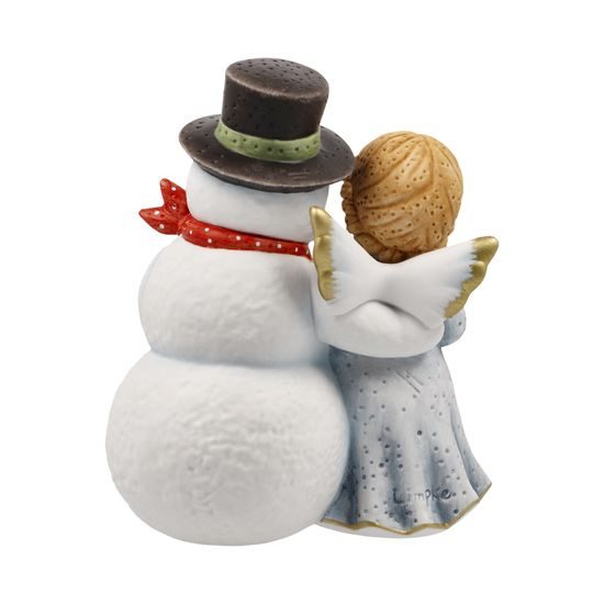 Angel There for Each Other 10 / 6 / 12cm, biscuit china, Goebel