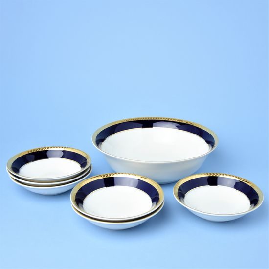 Compot set for 6 persons, Sabina, cobalt blue + gold, Leander 1907