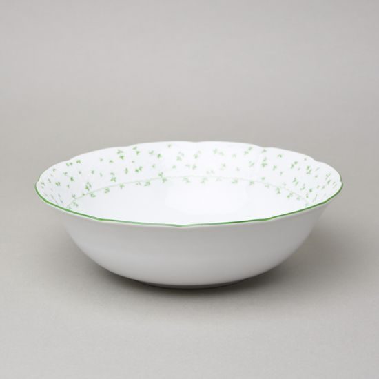 NATÁLIE zelené kvítky: Mísa kompotová 24 cm, Thun 1794, karlovarský porcelán