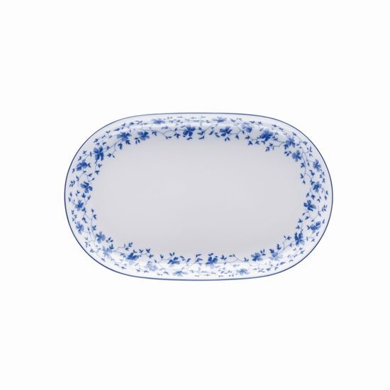 Platter 24,5 cm, FORM Sugar 1382 Blaublüten, Arzberg porcelain