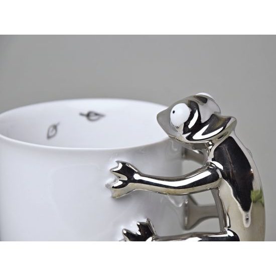 Mug ZOO Chameleon 400 ml, PLATINUM, 12 cm, Goldfinger porcelain