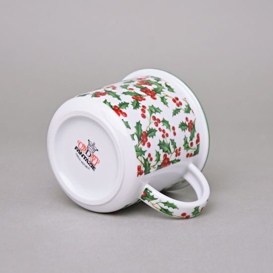Mug Tina Fantasy, Christmas - Holly, 0,25 l, middle, Cesky porcelan a.s.