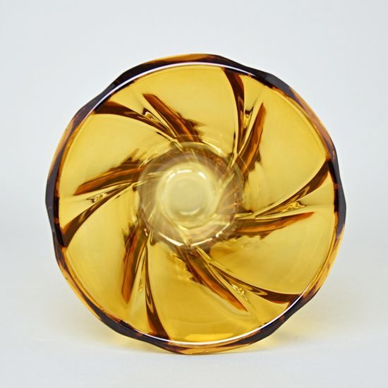 Aurum Crystal skleněná váza Mozart Amber 32 cm