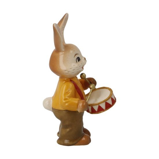 Rabbit figurine Cute Drummer 4 / 4.5 / 8cm, stoneware, Goebel