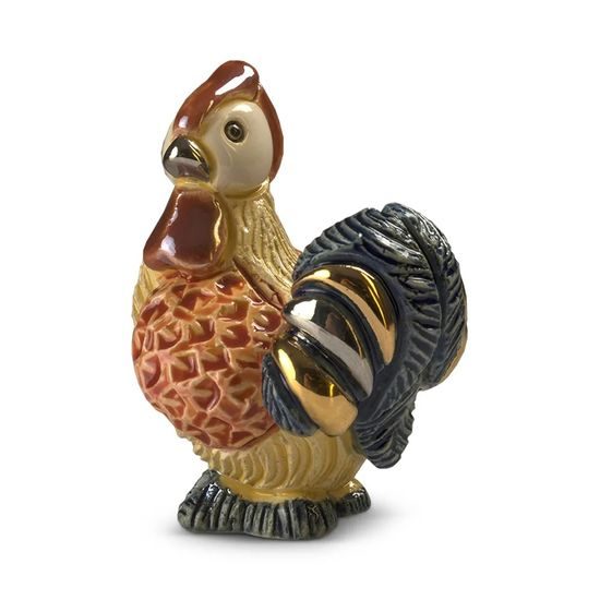 De Rosa - Mini Rooster, 4 x 4 x 4 cm, Ceramic Figure, De Rosa Montevideo