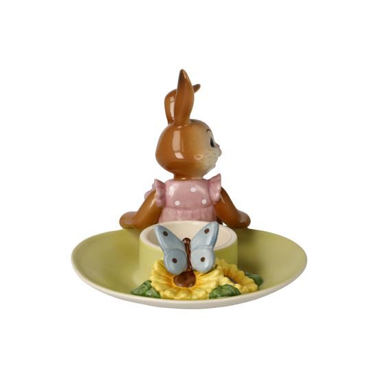 Candle holder with rabbit 15.5 / 12.5 / 11cm, stoneware, Goebel