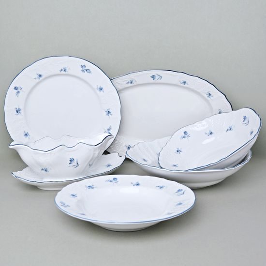 Dining set 16 pcs., Thun 1794 Carlsbad porcelain, BERNADOTTE blue flower