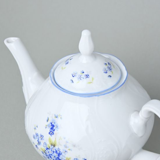 Lid for coffee / tea pot 1,2 l, Thun 1794 Carlsbad porcelán, BERNADOTTE Forget-me-not-flower