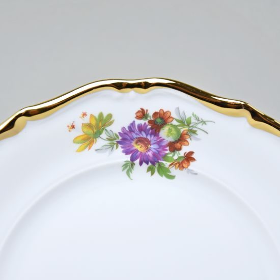 Cake plate 27 cm, Aristocrat, Queens Crown, Original Bohemia porcelain