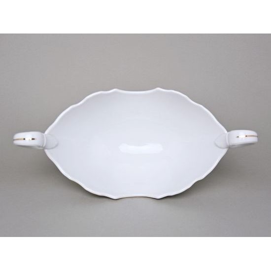 Fruit Bowl 34 cm two handles, Thun 1794 Carlsbad porcelain, BERNADOTTE arms