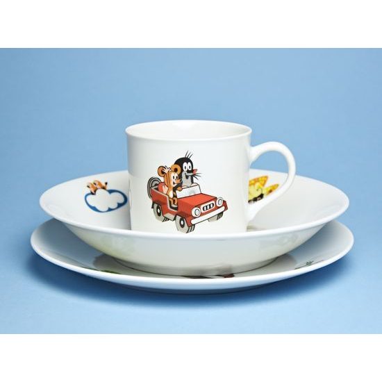 Children's set "Mole the Driver" 3 pcs., Thun 1794 Carlsbad porcelain