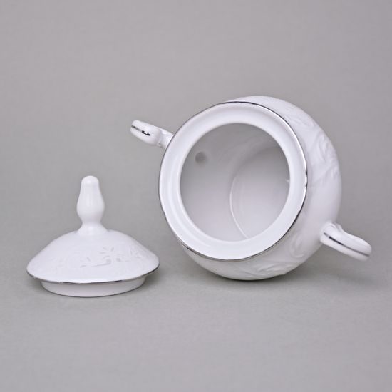 Sugar bowl 300 ml, Thun 1794 Carlsbad porcelain, BERNADOTTE frost