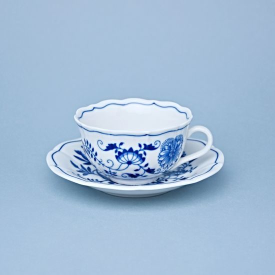 KVARTA: Šálek a podšálek C/1 + ZC1 (zrcadlový podšálek), 200 ml / 15,5 cm na čaj, Cibulák, originální z Dubí