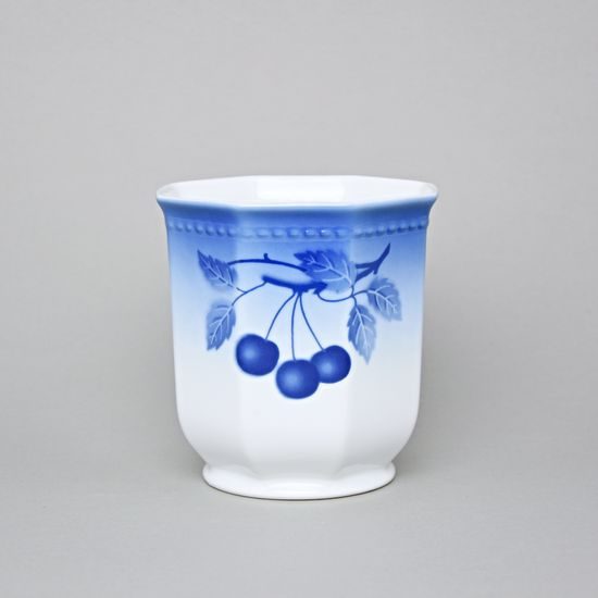 Flower pot 13,5 cm, Thun 1794 Carlsbad porcelain, BLUE CHERRY