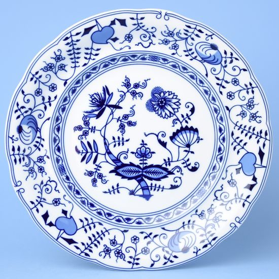 Blue Onion: Dish round flat 32 cm, Leander Loučky