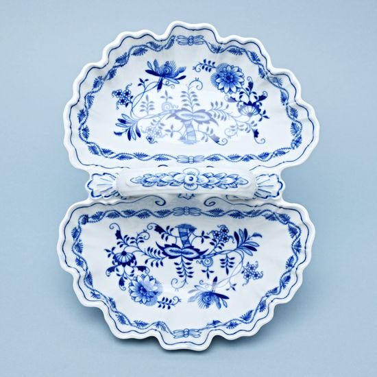 2-Compartment dish 28 cm, Original Blue Onion Pattern