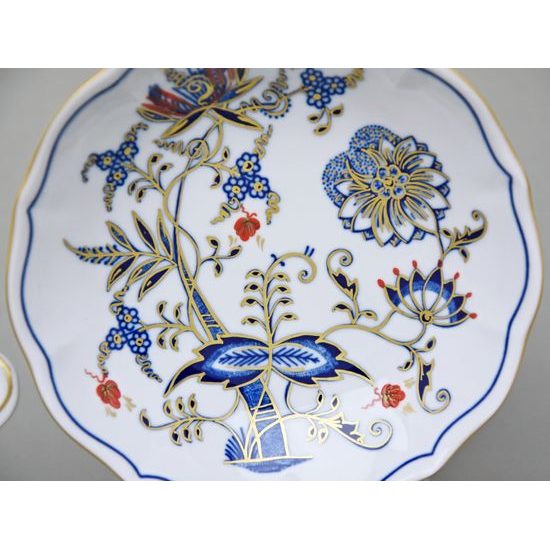 Šálek a podšálek B + B, 210 ml / 14 cm na kávu, rubínová červeň + zlato, Český porcelán a.s.