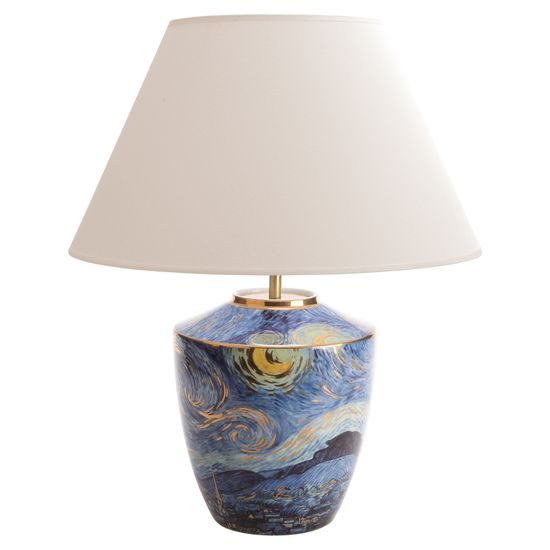 Stolní lampa Hvězdná noc, 40 / 40 / 47,5 cm, porcelán, V. van Gogh, Goebel