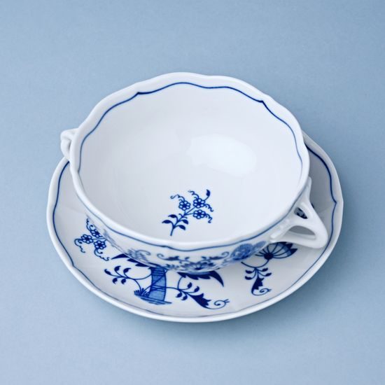 Cup and saucer soup 0,25 l / 17,5 cm, Original Blue Onion Pattern